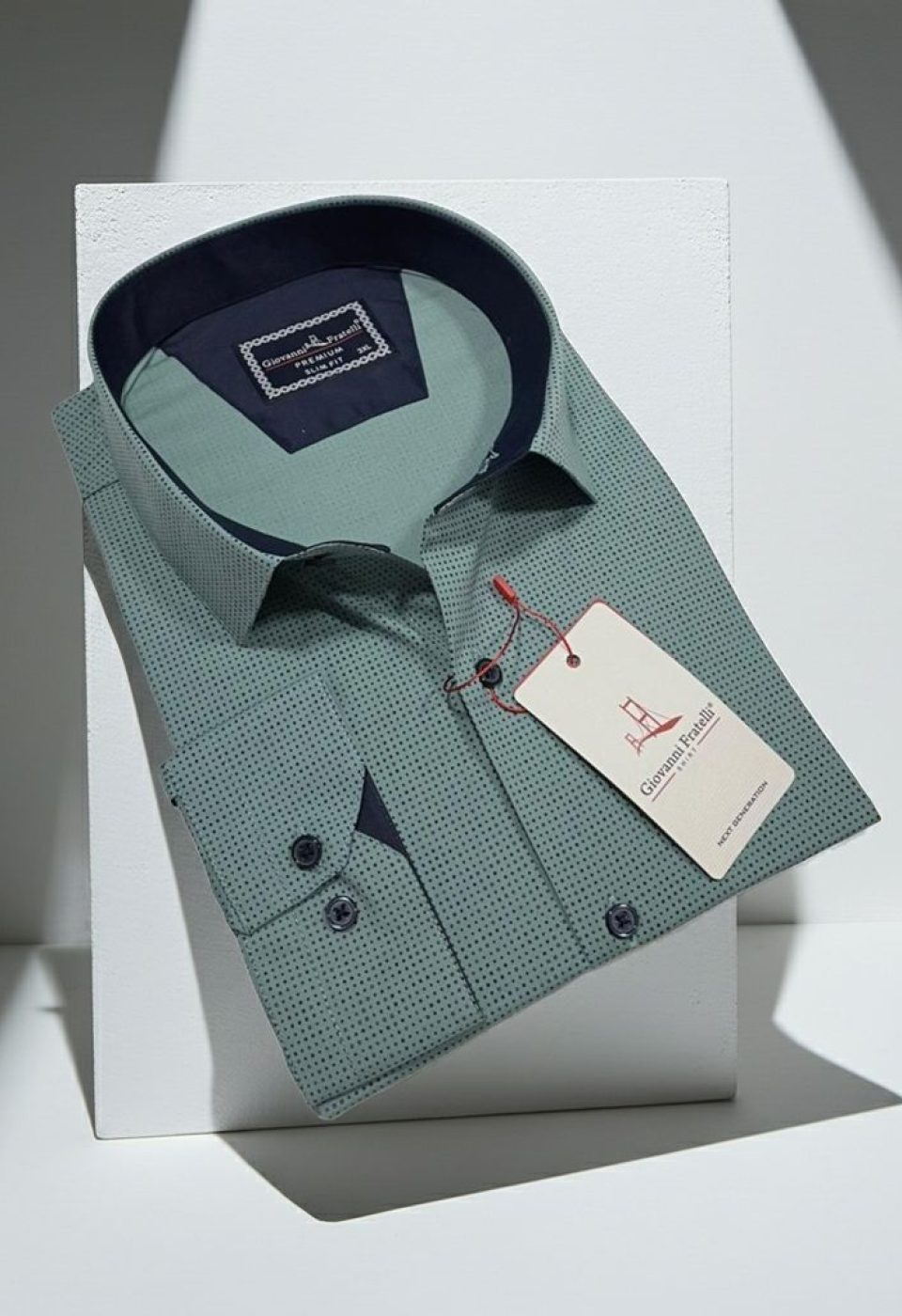 Büyük Beden Slim Fit Uzun Kol Desenli Erkek Gömlek 4GMK315108008