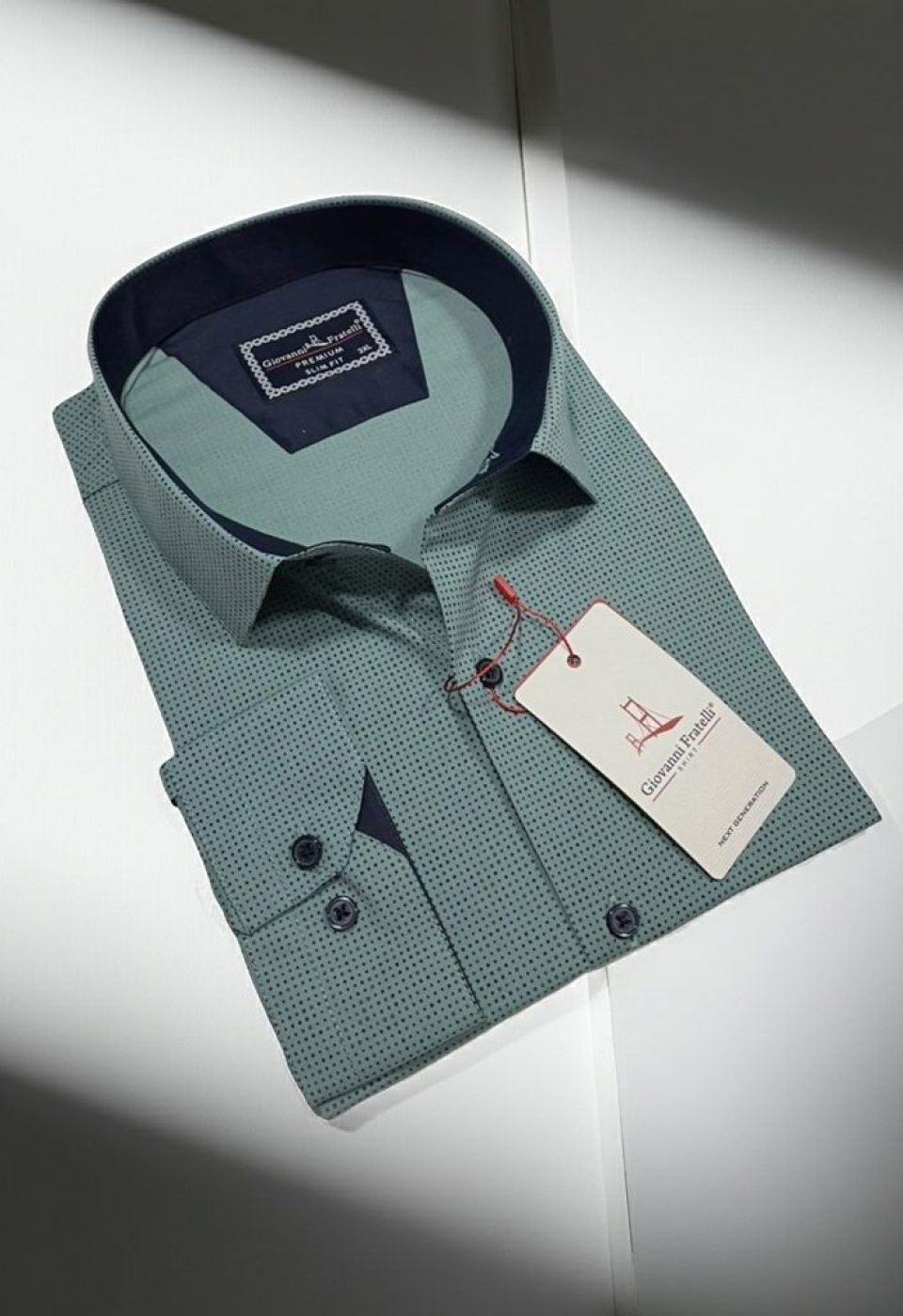 Büyük Beden Slim Fit Uzun Kol Desenli Erkek Gömlek 4GMK315108008