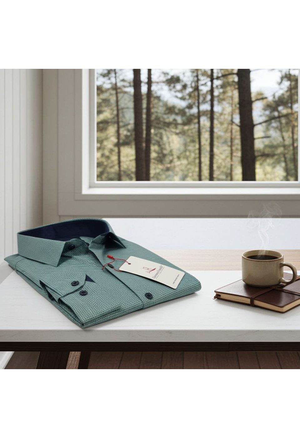5108 BT CR 008 Büyük Beden Slim Fit Uzun Kol Desenli Erkek Gömlek 4GMK315108008 - Giovanni Fratelli