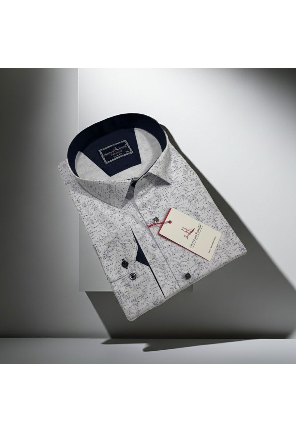 Büyük Beden Slim Fit Uzun Kol Desenli Erkek Gömlek 4GMK315109001 - Giovanni Fratelli