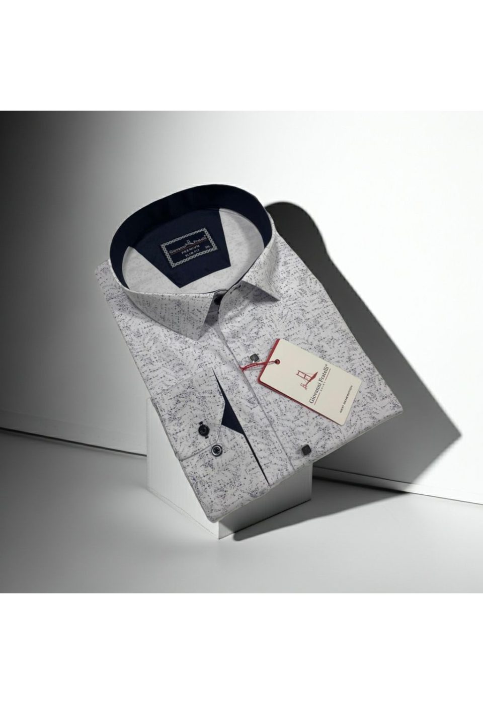 Büyük Beden Slim Fit Uzun Kol Desenli Erkek Gömlek 4GMK315109001 - Giovanni Fratelli