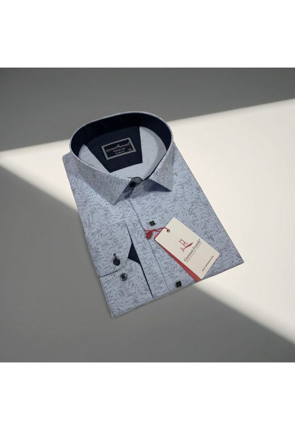 Büyük Beden Slim Fit Uzun Kol Desenli Erkek Gömlek 4GMK315109002 - Giovanni Fratelli