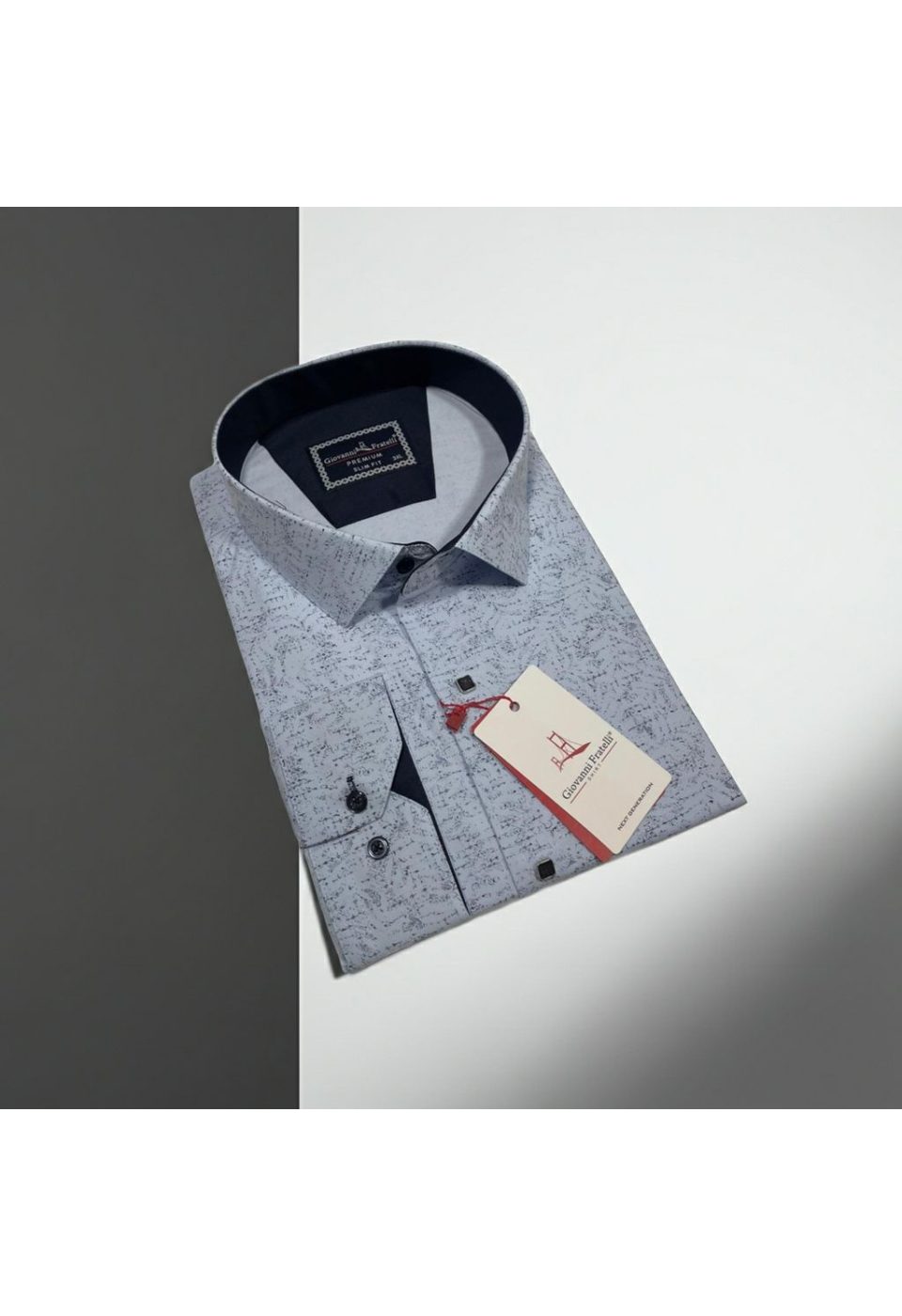 Büyük Beden Slim Fit Uzun Kol Desenli Erkek Gömlek 4GMK315109002 - Giovanni Fratelli
