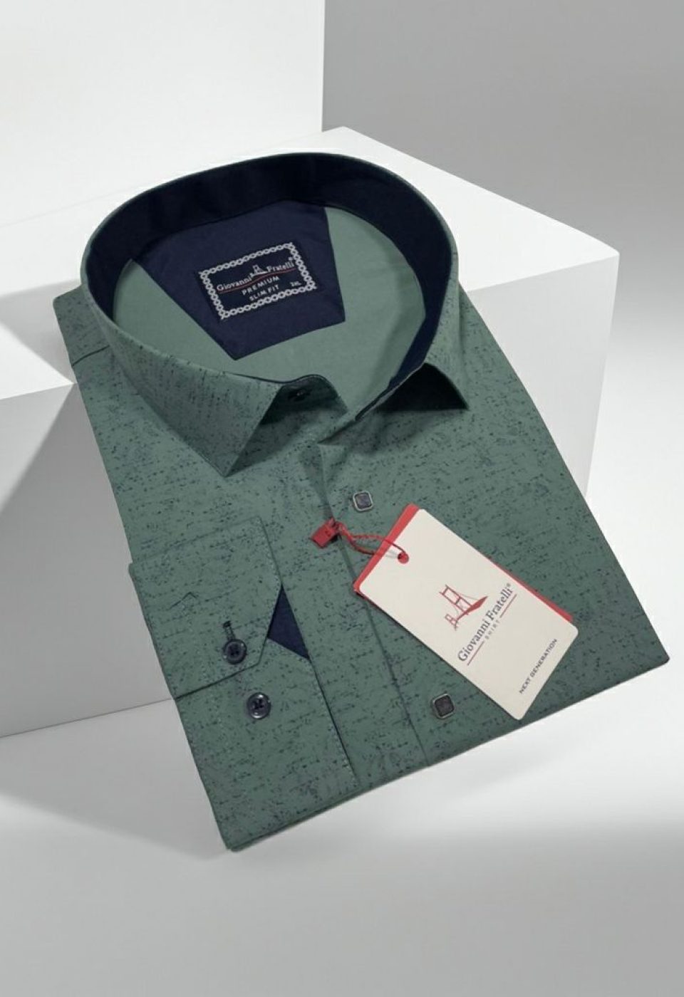 Büyük Beden Slim Fit Uzun Kol Desenli Erkek Gömlek 4GMK315109004