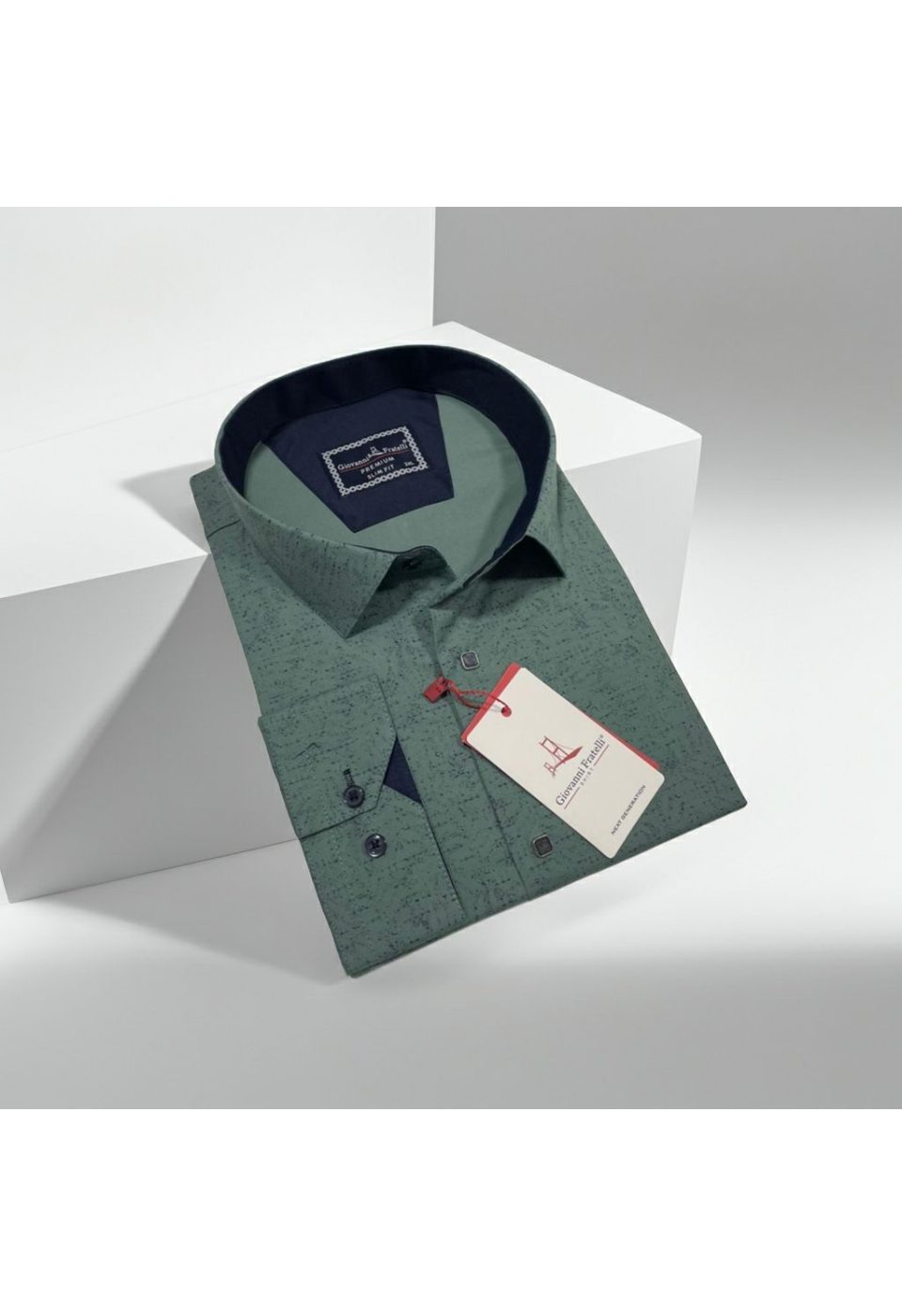 5109 BT CR 004 Büyük Beden Slim Fit Uzun Kol Desenli Erkek Gömlek 4GMK315109004 - Giovanni Fratelli