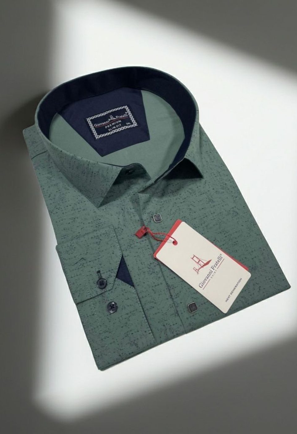 Büyük Beden Slim Fit Uzun Kol Desenli Erkek Gömlek 4GMK315109004