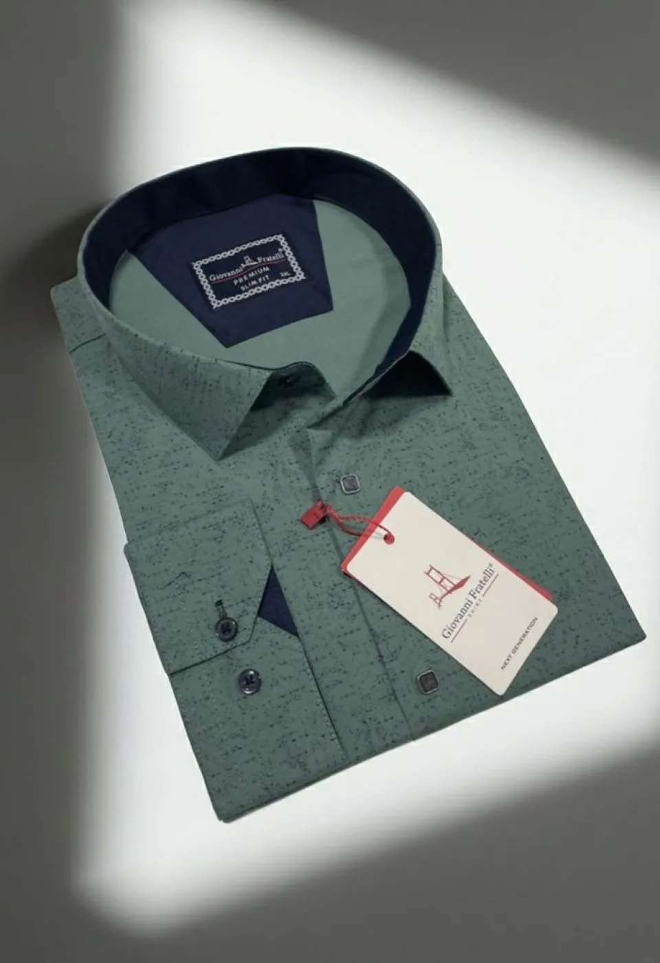 Büyük Beden Slim Fit Uzun Kol Desenli Erkek Gömlek 4GMK315109004