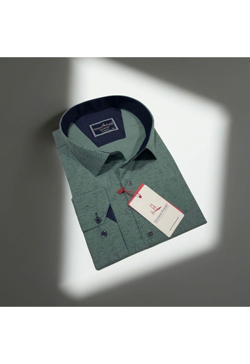 5109 BT CR 004 Büyük Beden Slim Fit Uzun Kol Desenli Erkek Gömlek 4GMK315109004 - Giovanni Fratelli