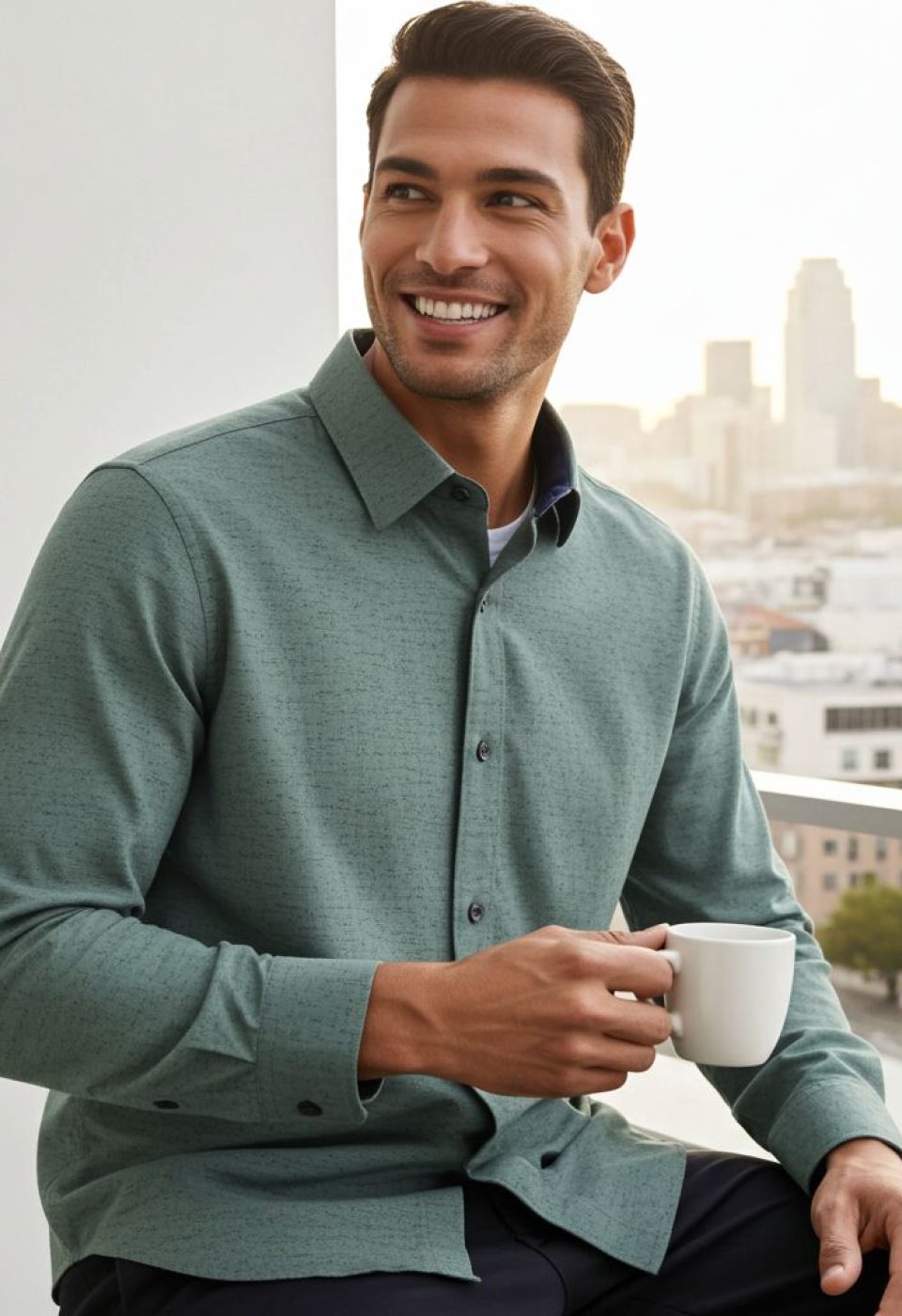 5109 BT CR 004 Büyük Beden Slim Fit Uzun Kol Desenli Erkek Gömlek 4GMK315109004 - Giovanni Fratelli