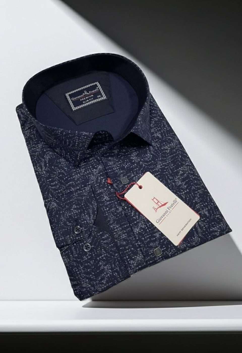 Büyük Beden Slim Fit Uzun Kol Desenli Erkek Gömlek 4GMK315109005 - Giovanni Fratelli