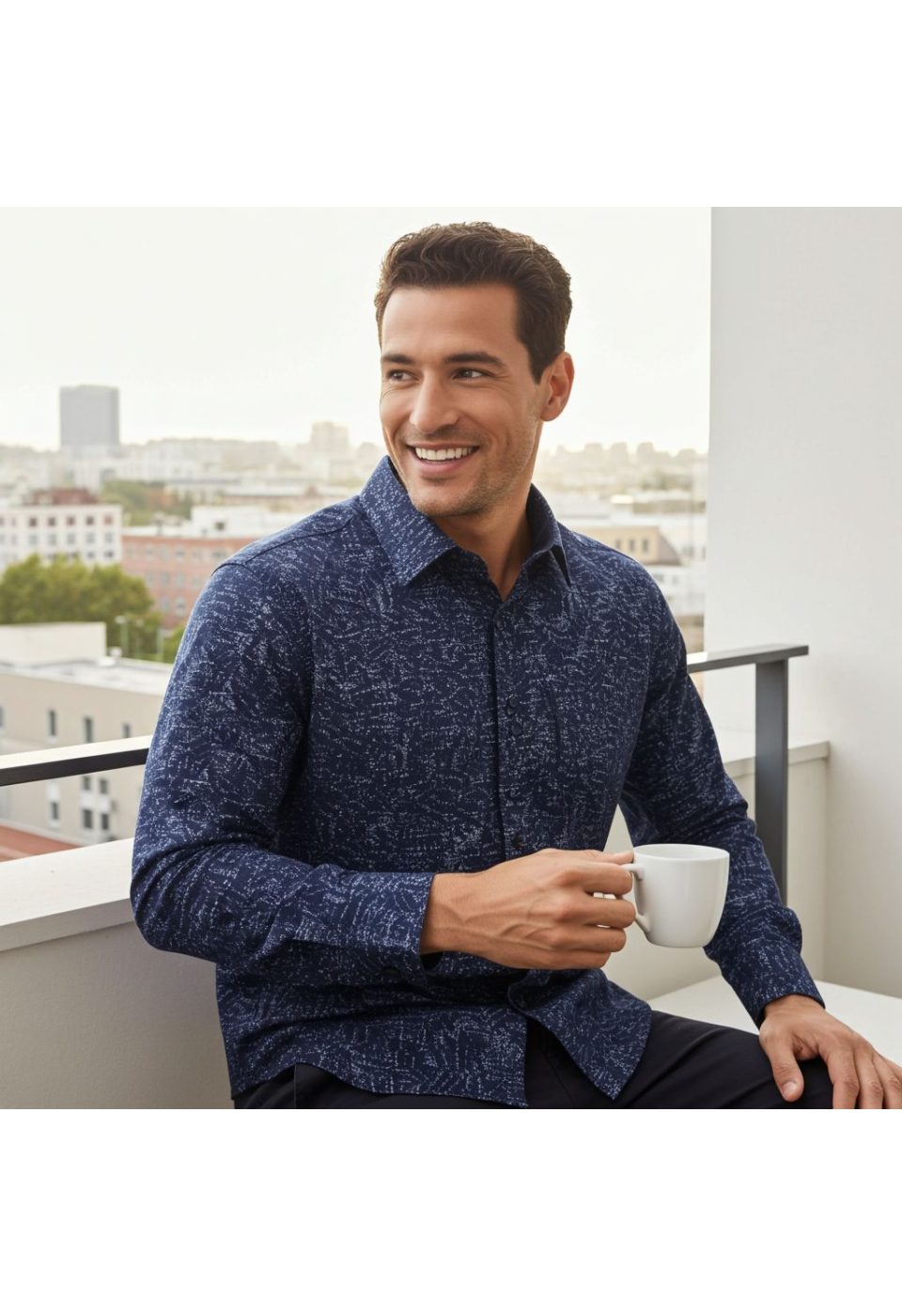 Büyük Beden Slim Fit Uzun Kol Desenli Erkek Gömlek 4GMK315109005 - Giovanni Fratelli