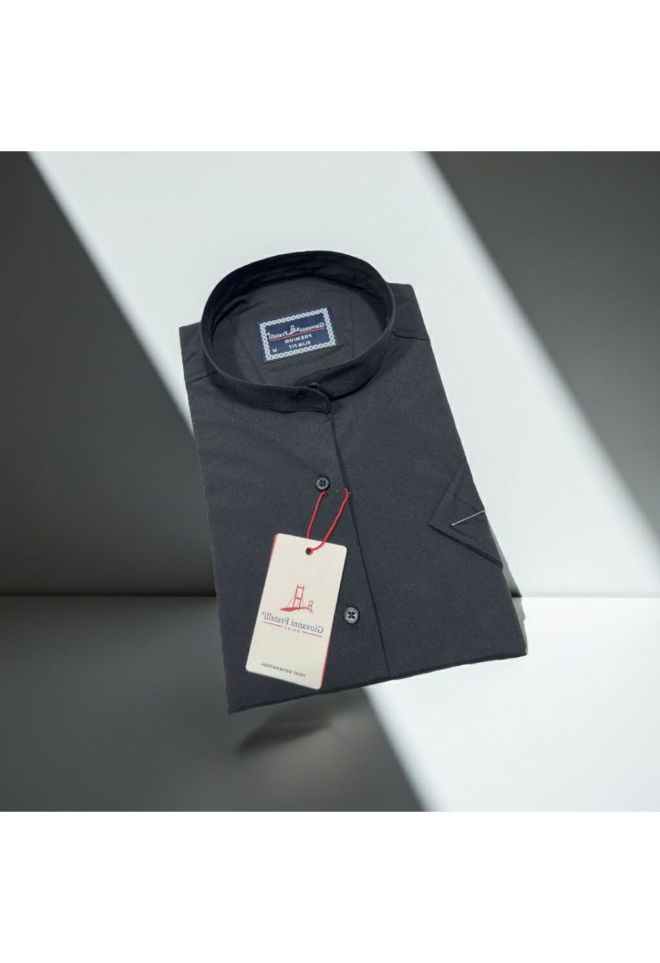 7146 CR K HK 001 Slim Fit Kısa Kol Düz Renkl Hakim Yaka Erkek Gömlek 3GMK317146001 - Giovanni Fratelli