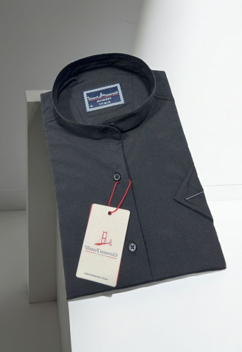 Slim Fit Kısa Kol Düz Renkl Hakim Yaka Erkek Gömlek 3GMK317146001