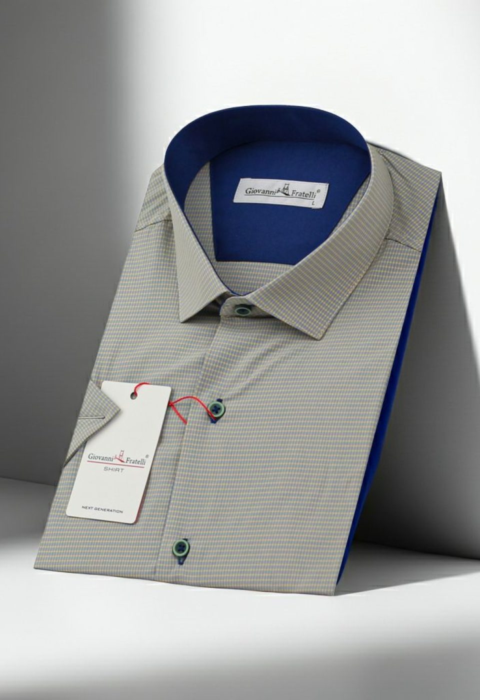 8042 ST K 008 Klasik Kısa Kol Desenli Erkek Gömlek 3GMK318042008 - Giovanni Fratelli