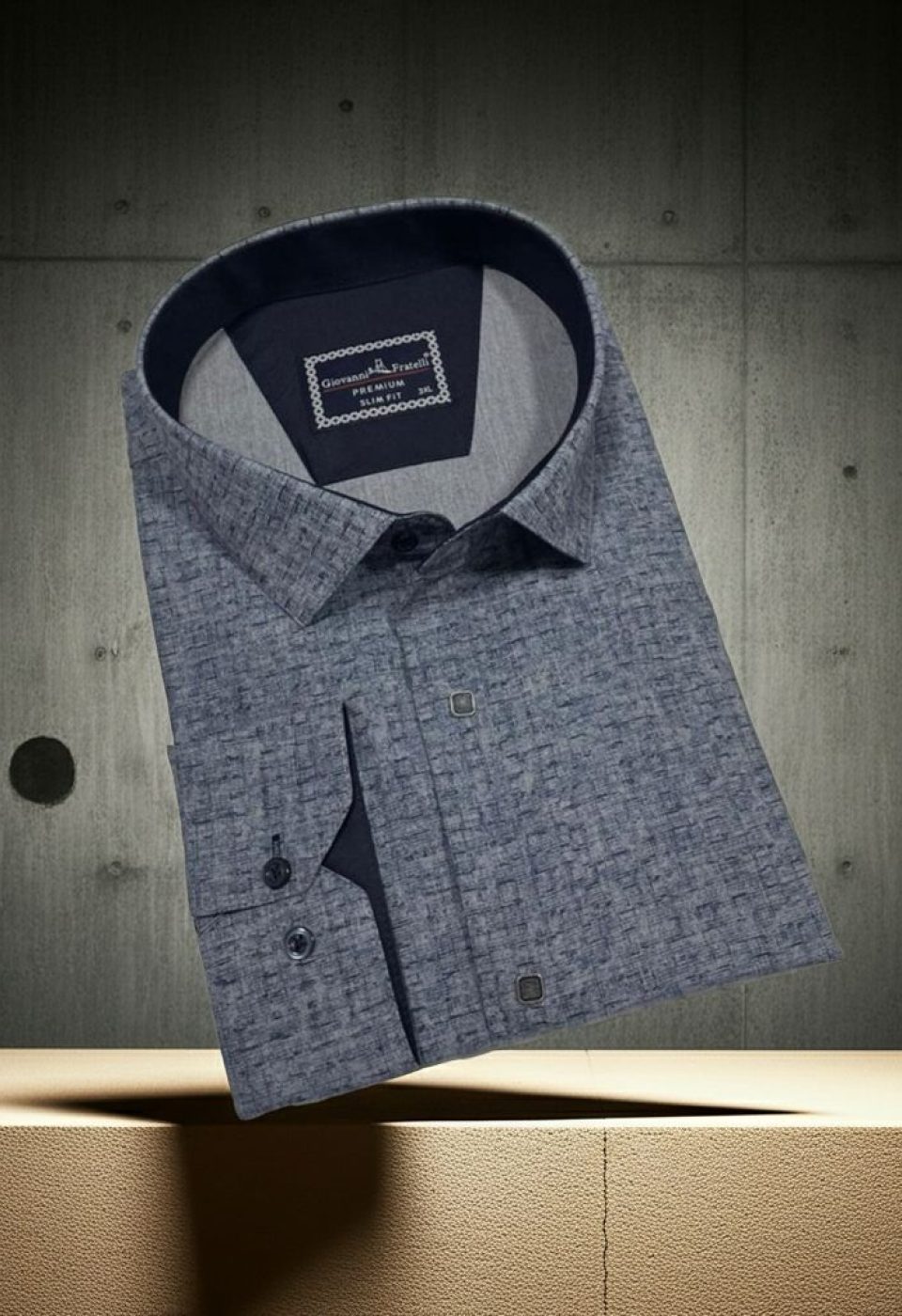 Büyük Beden Slim Fit Uzun Kol Desenli Erkek Gömlek 4GMK315110001 - Giovanni Fratelli