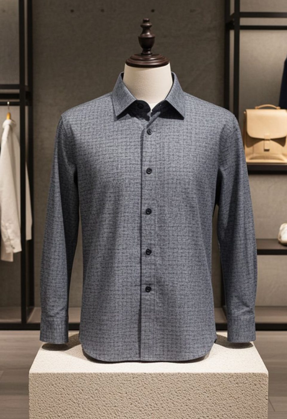 Büyük Beden Slim Fit Uzun Kol Desenli Erkek Gömlek 4GMK315110001 Büyük Beden Slim Fit Uzun Kol Desenli Erkek Gömlek 4GMK315110001