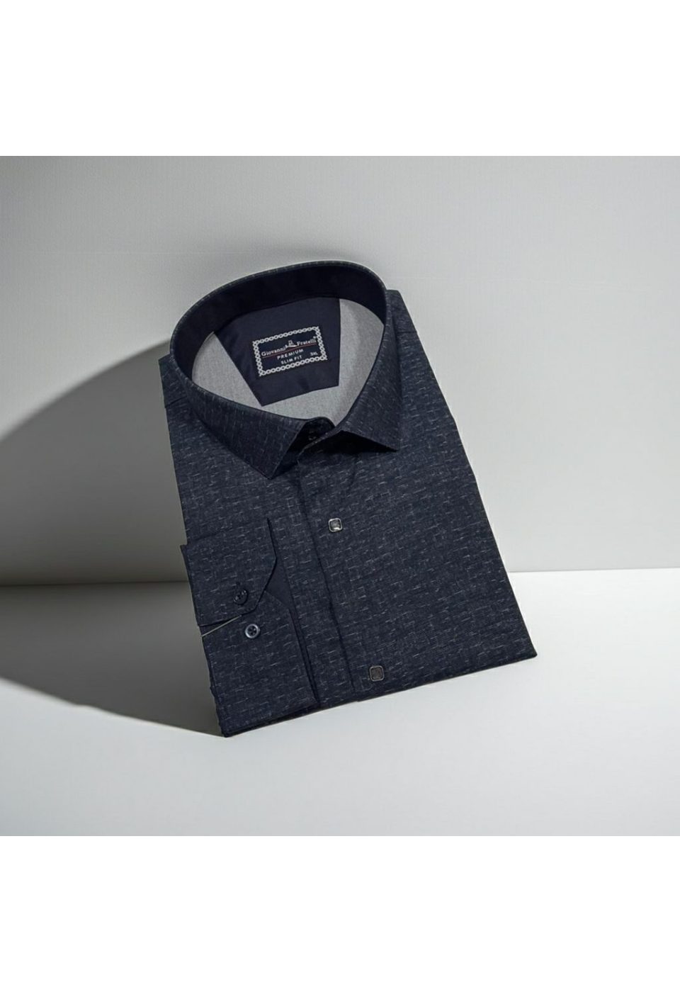 Büyük Beden Slim Fit Uzun Kol Desenli Erkek Gömlek 4GMK315110002 - Giovanni Fratelli