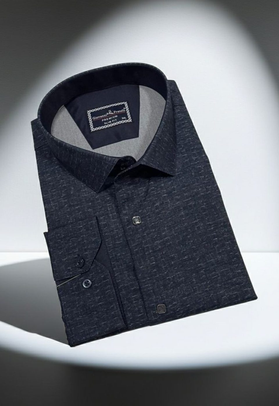 Büyük Beden Slim Fit Uzun Kol Desenli Erkek Gömlek 4GMK315110002 Büyük Beden Slim Fit Uzun Kol Desenli Erkek Gömlek 4GMK315110002
