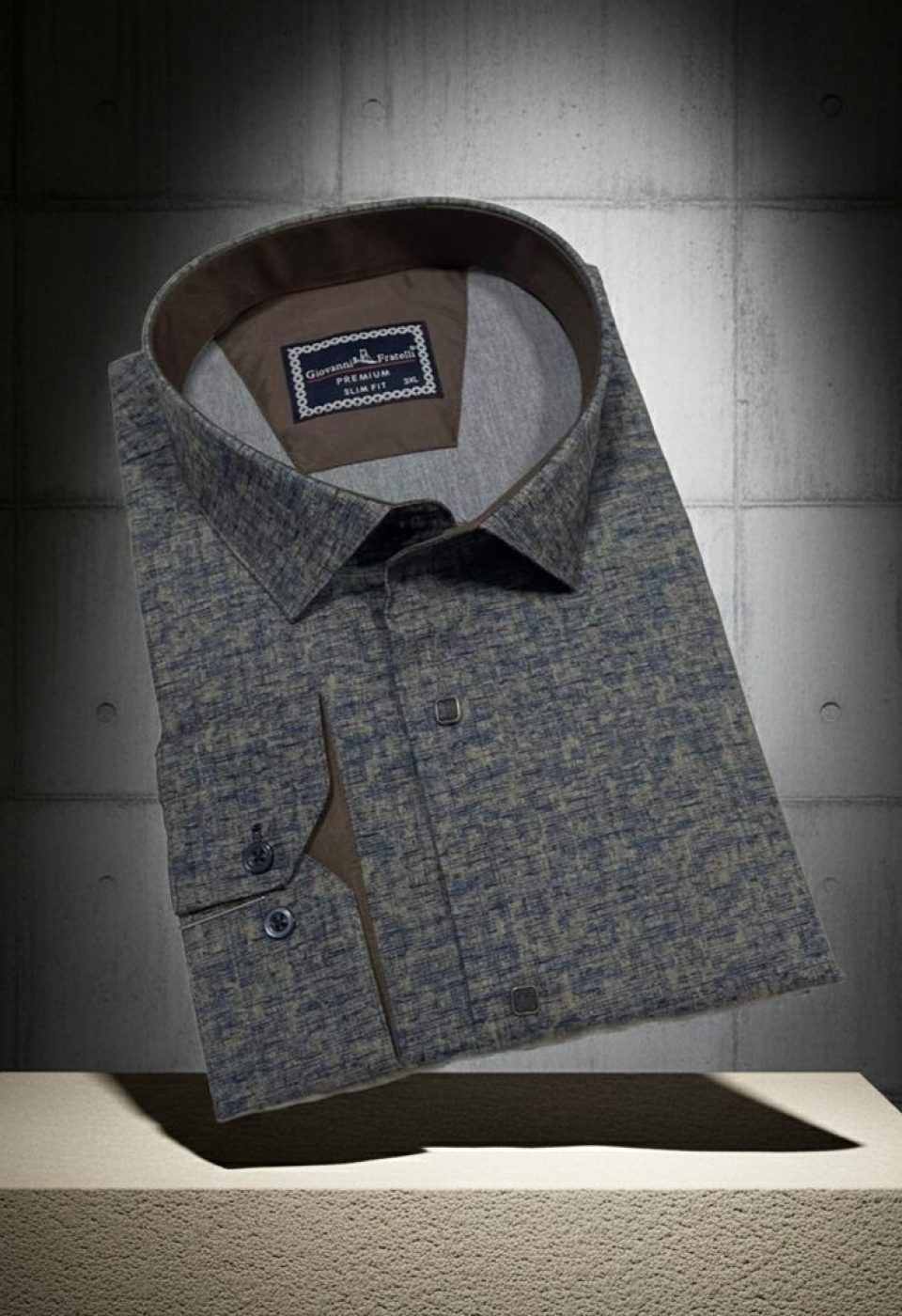 Büyük Beden Slim Fit Uzun Kol Desenli Erkek Gömlek 4GMK315110003 Büyük Beden Slim Fit Uzun Kol Desenli Erkek Gömlek 4GMK315110003