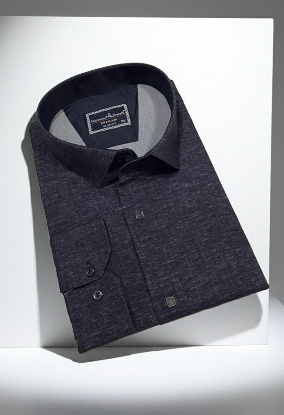 Büyük Beden Slim Fit Uzun Kol Desenli Erkek Gömlek 4GMK315110004