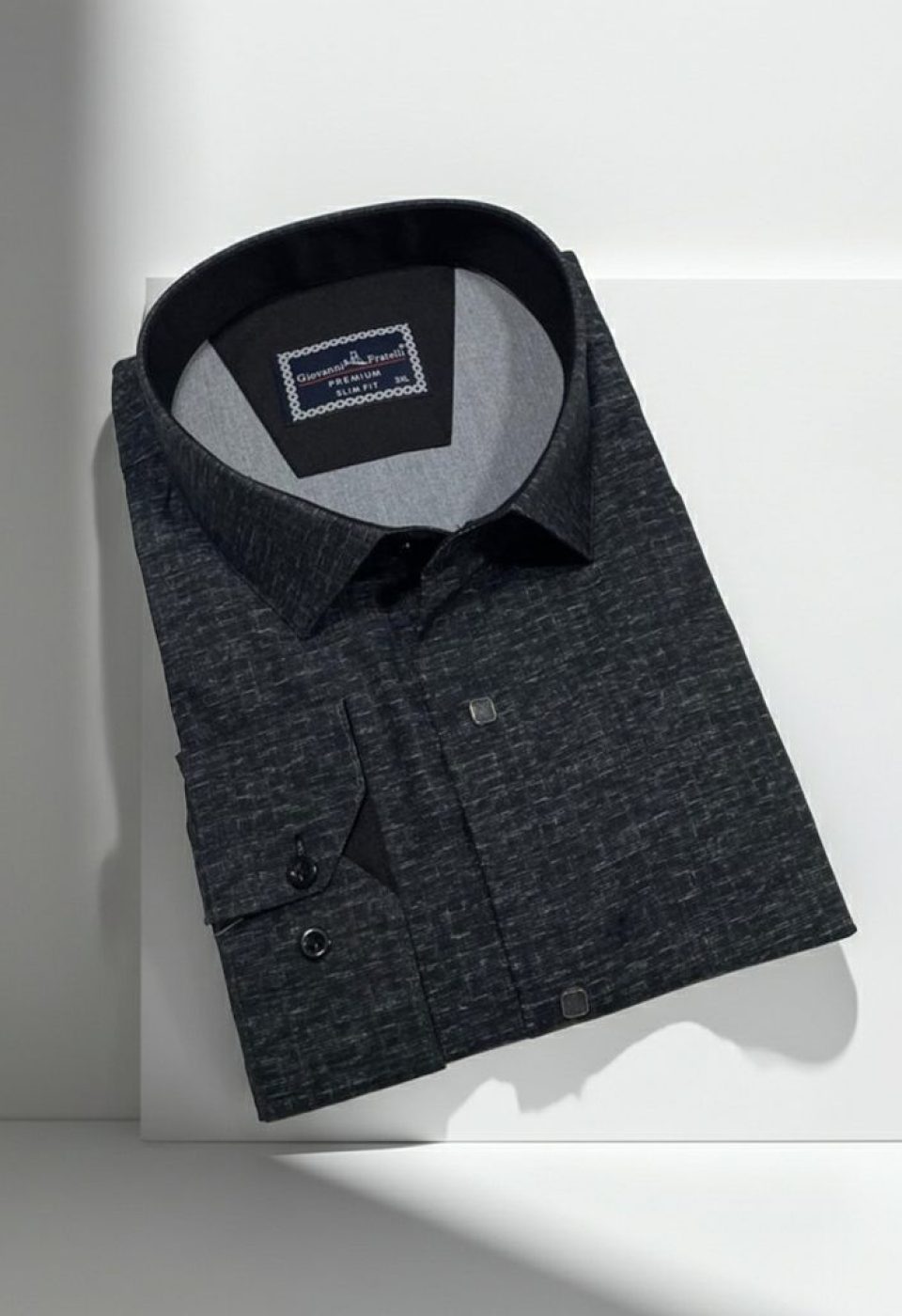 5110 BT CR KOT 005 Büyük Beden Slim Fit Uzun Kol Desenli Erkek Gömlek 4GMK315110005 - Giovanni Fratelli