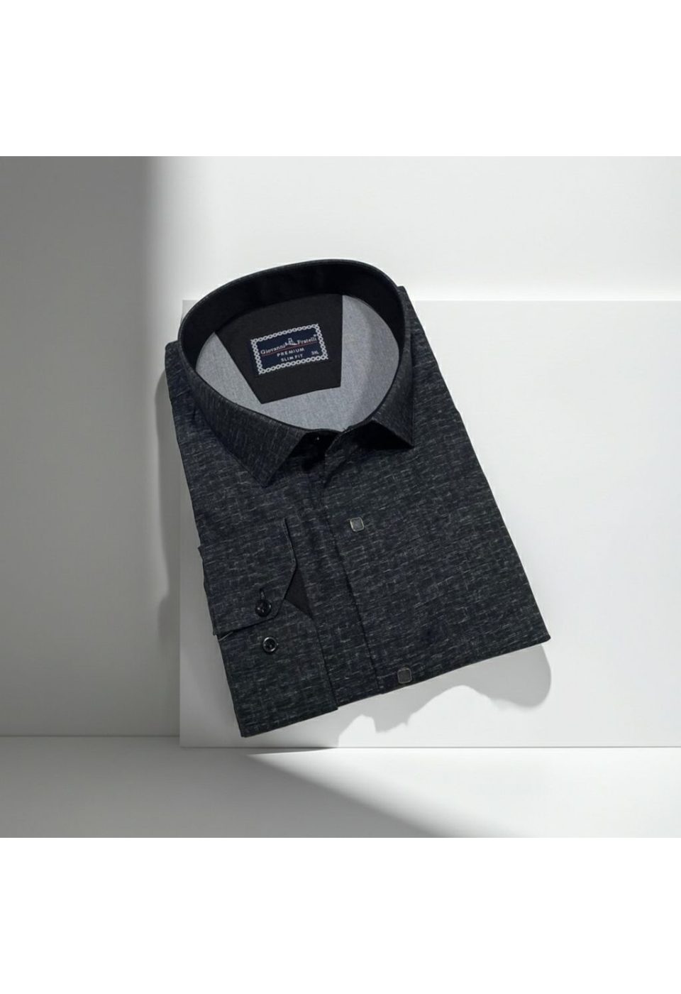 5110 BT CR KOT 005 Büyük Beden Slim Fit Uzun Kol Desenli Erkek Gömlek 4GMK315110005 - Giovanni Fratelli