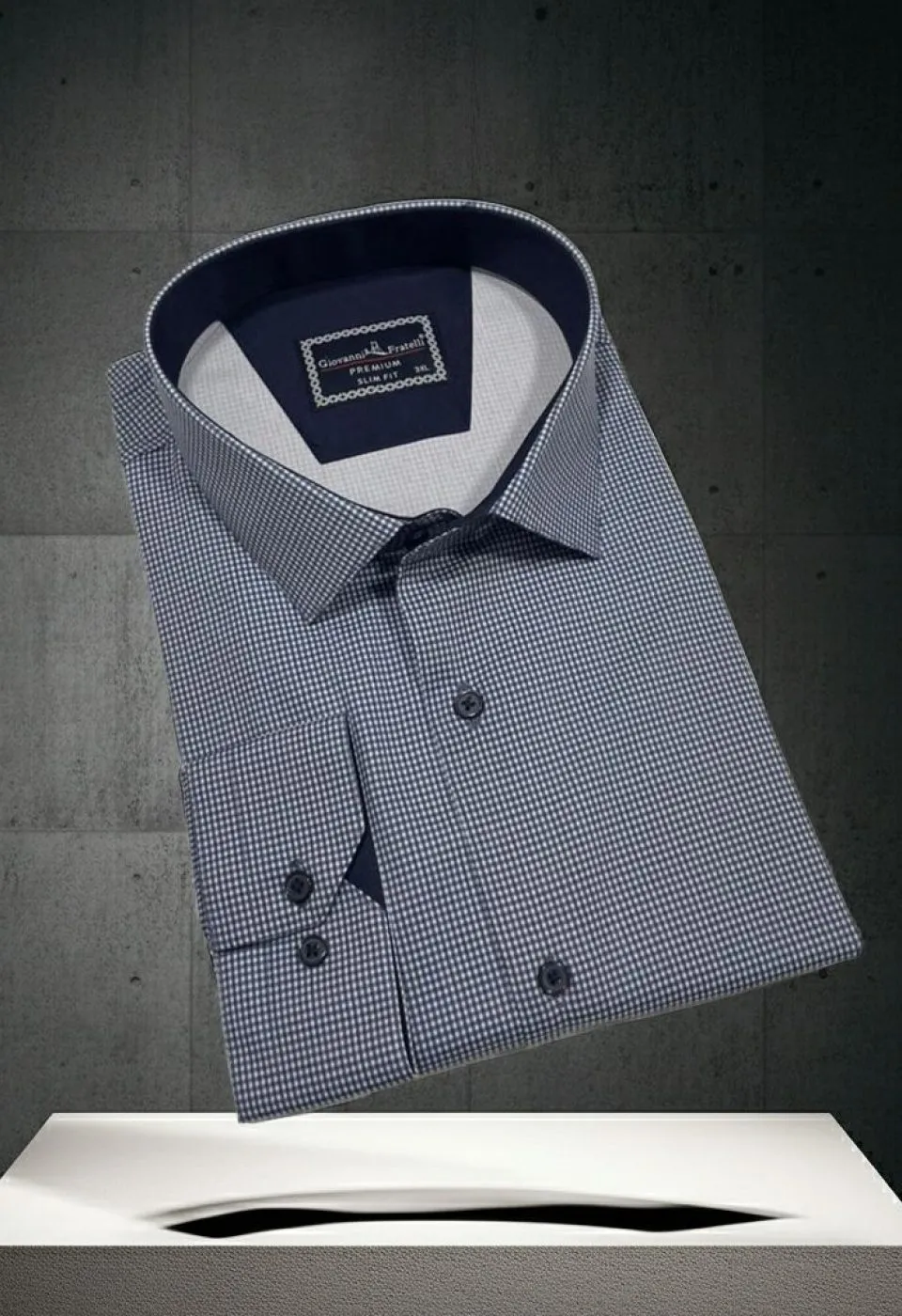 Büyük Beden Slim Fit Uzun Kol Desenli Erkek Gömlek 4GMK315111001