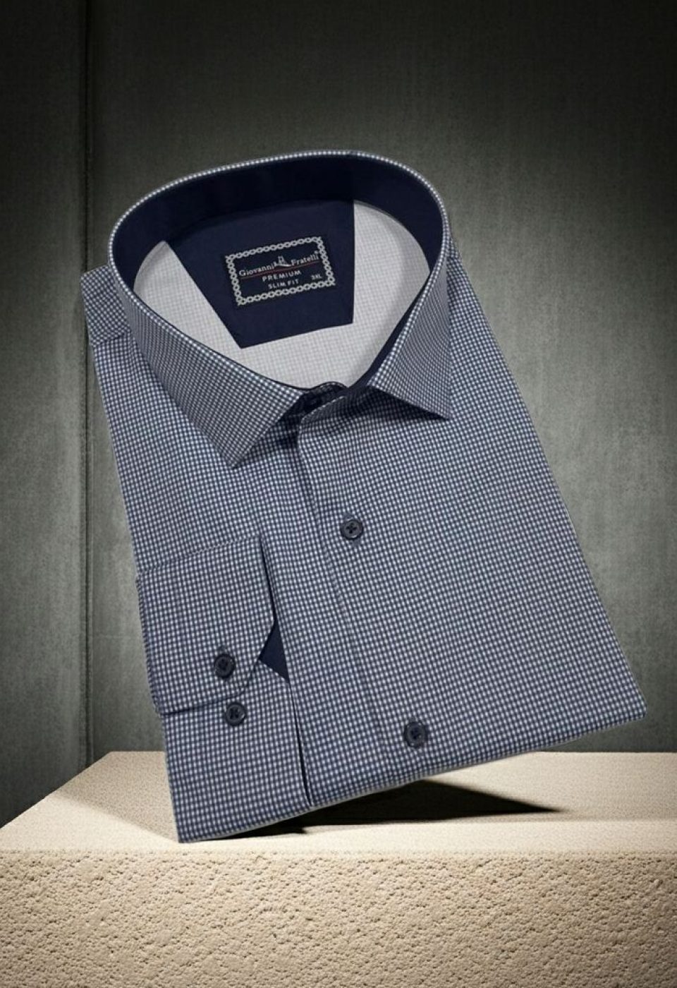 Büyük Beden Slim Fit Uzun Kol Desenli Erkek Gömlek 4GMK315111001 - Giovanni Fratelli