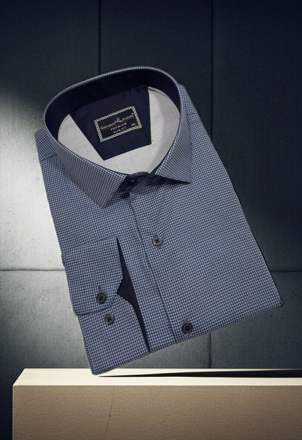 Büyük Beden Slim Fit Uzun Kol Desenli Erkek Gömlek 4GMK315111002