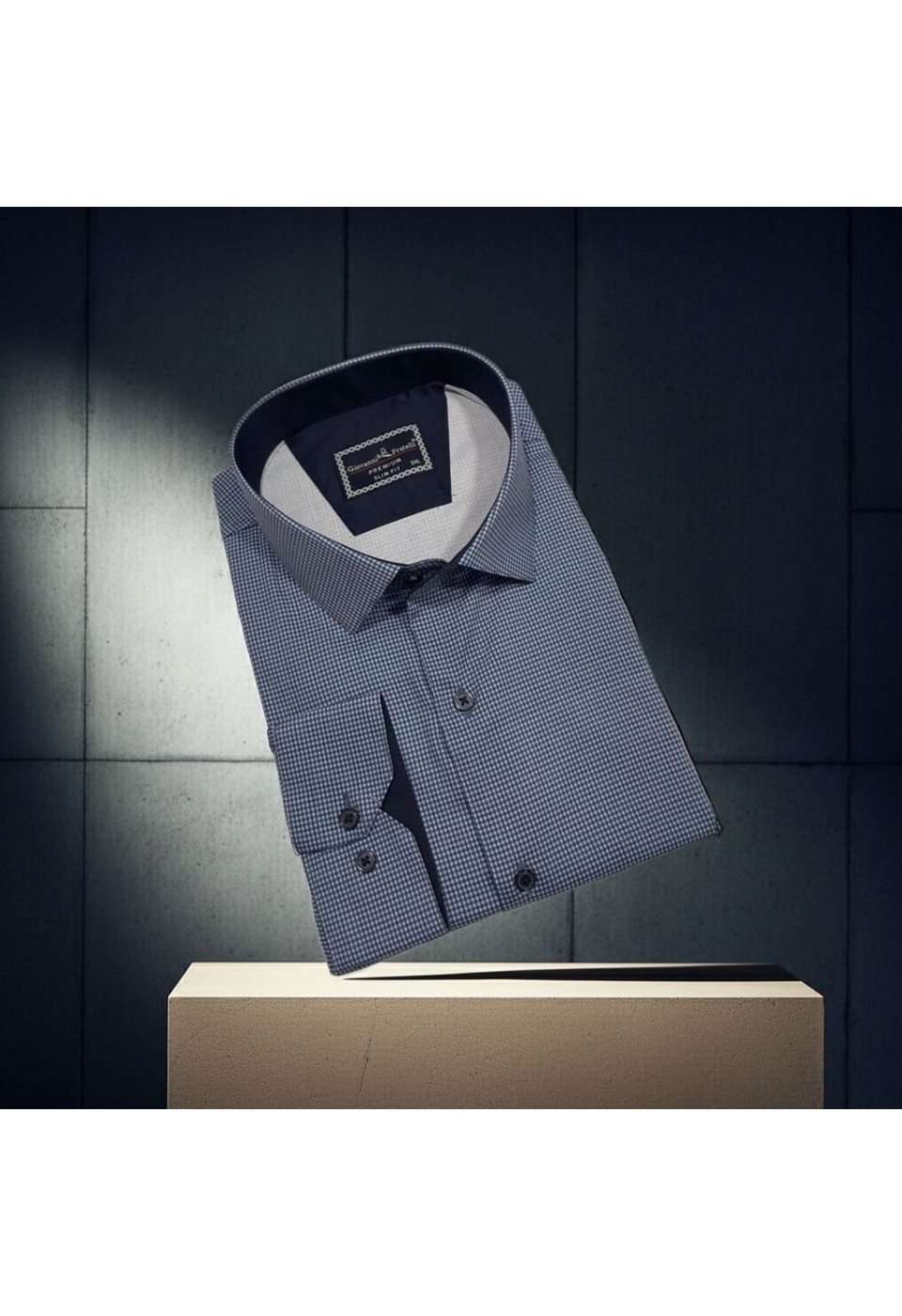 Büyük Beden Slim Fit Uzun Kol Desenli Erkek Gömlek 4GMK315111002 - Giovanni Fratelli