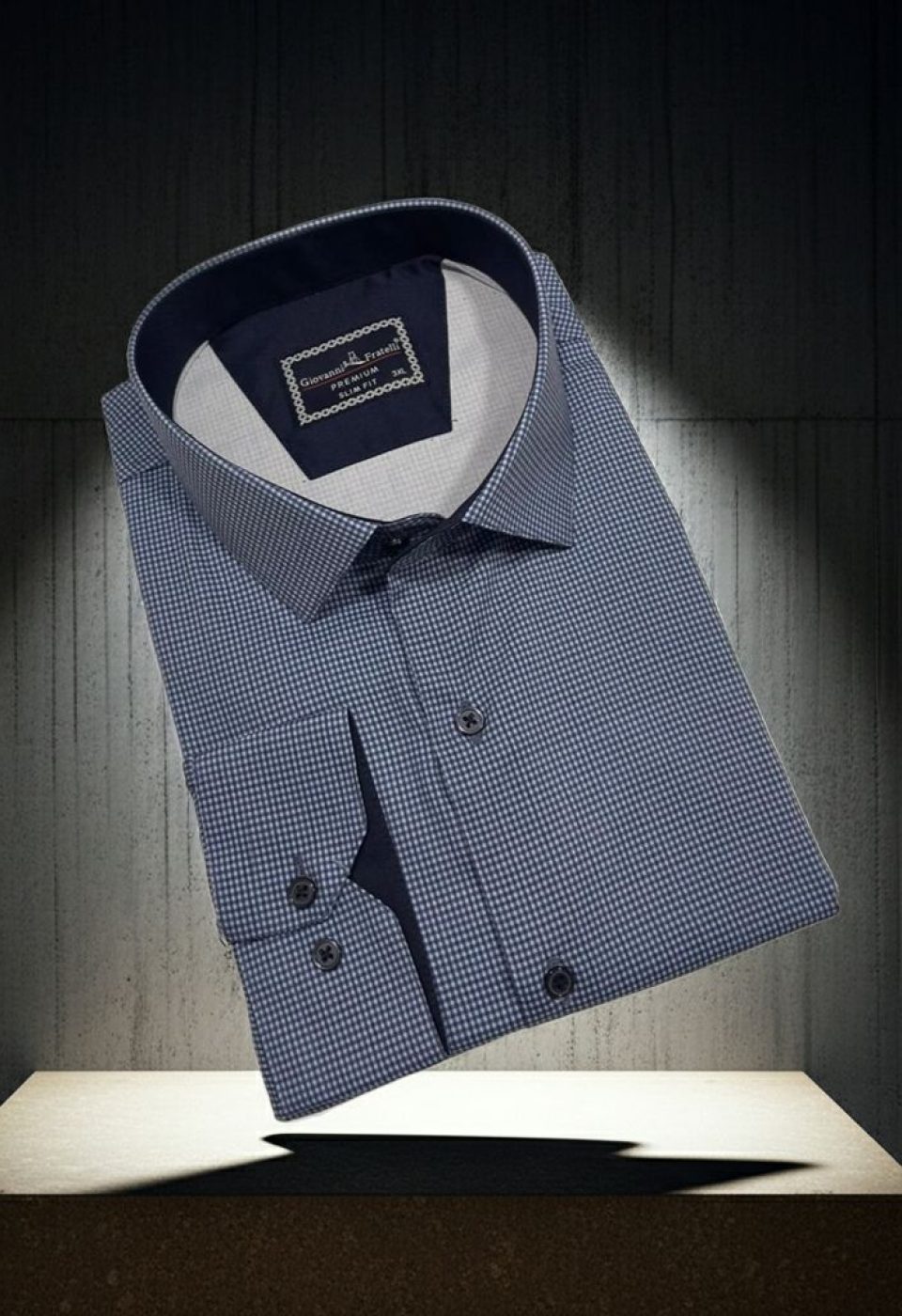 Büyük Beden Slim Fit Uzun Kol Desenli Erkek Gömlek 4GMK315111002 - Giovanni Fratelli