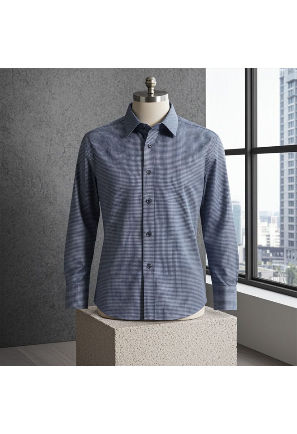 Büyük Beden Slim Fit Uzun Kol Desenli Erkek Gömlek 4GMK315111002 - Giovanni Fratelli