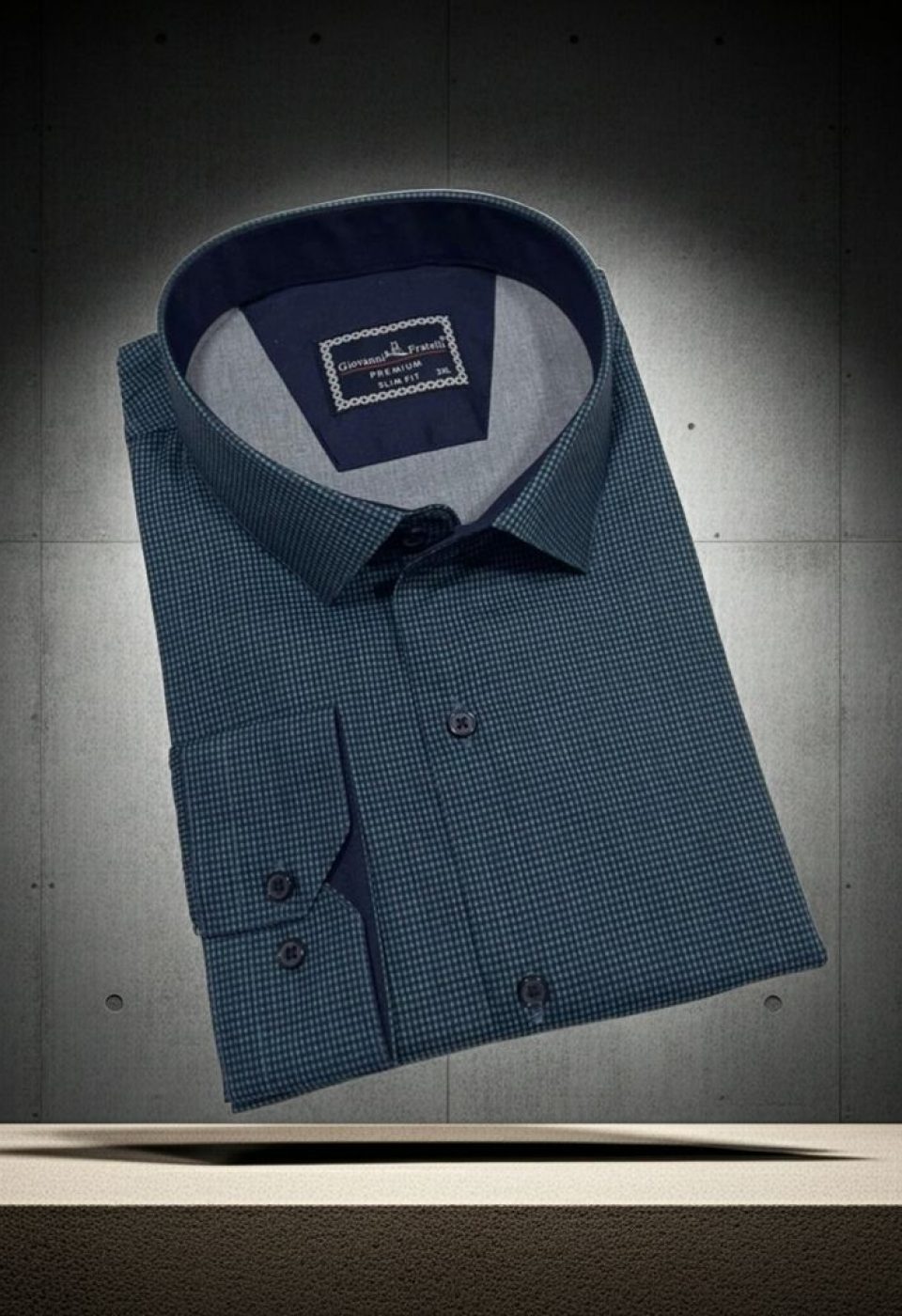 5111 BT CR KOT 003 Büyük Beden Slim Fit Uzun Kol Desenli Erkek Gömlek 4GMK315111003 - Giovanni Fratelli