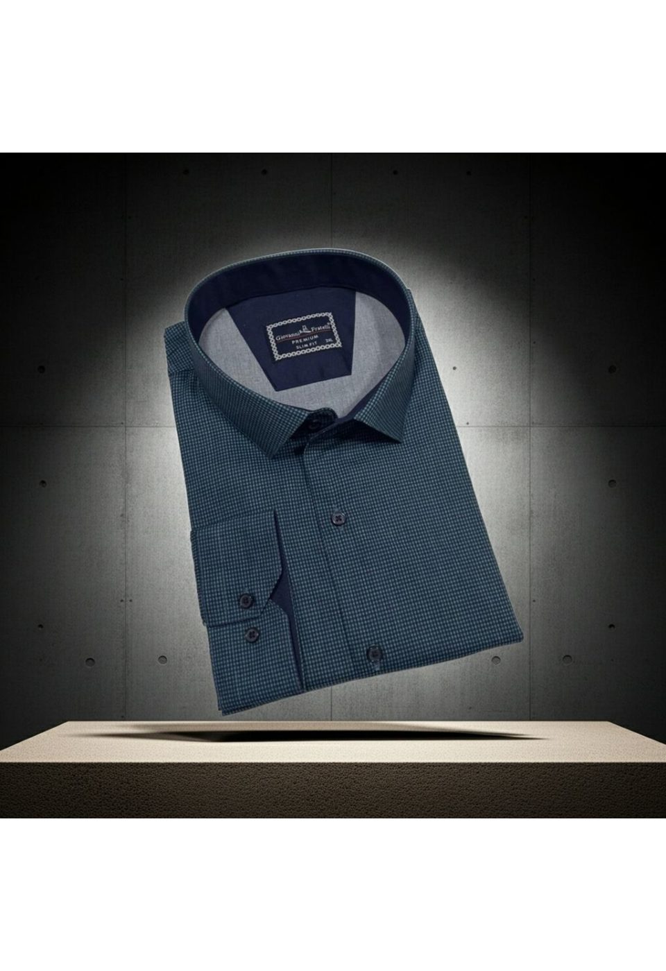 5111 BT CR KOT 003 Büyük Beden Slim Fit Uzun Kol Desenli Erkek Gömlek 4GMK315111003 - Giovanni Fratelli