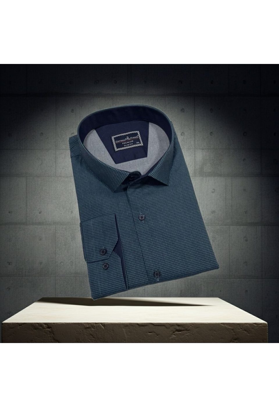 5111 BT CR KOT 003 Büyük Beden Slim Fit Uzun Kol Desenli Erkek Gömlek 4GMK315111003 - Giovanni Fratelli