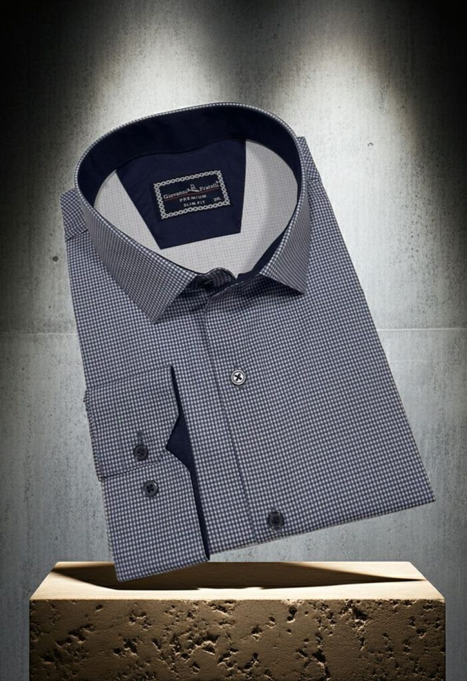 5111 BT CR KOT 004 Büyük Beden Slim Fit Uzun Kol Desenli Erkek Gömlek 4GMK315111004 - Giovanni Fratelli
