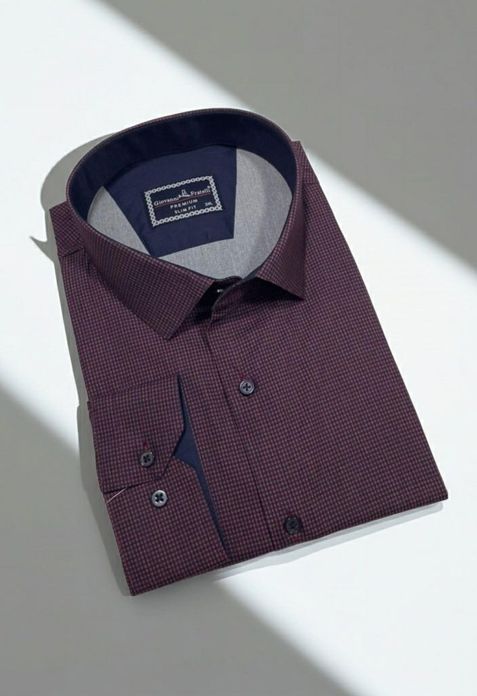 Büyük Beden Slim Fit Uzun Kol Desenli Erkek Gömlek 4GMK315111005