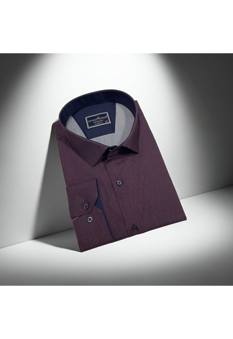 5111 BT CR KOT 005 Büyük Beden Slim Fit Uzun Kol Desenli Erkek Gömlek 4GMK315111005 - Giovanni Fratelli
