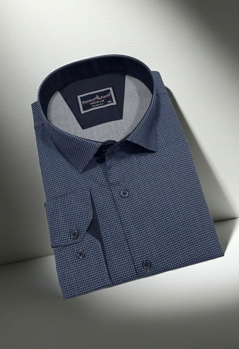 Büyük Beden Slim Fit Uzun Kol Desenli Erkek Gömlek 4GMK315111006