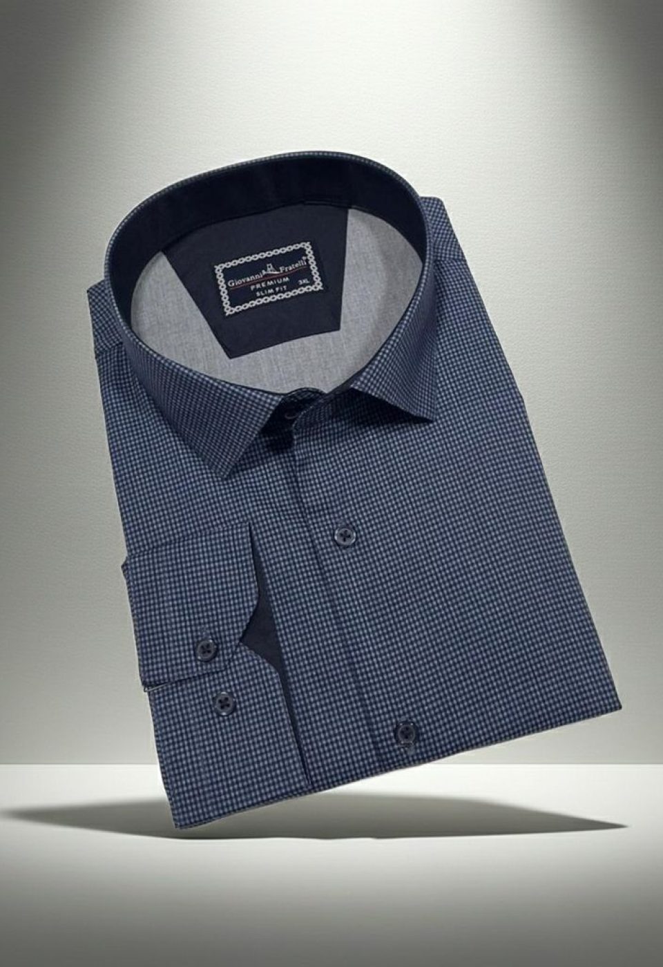 Büyük Beden Slim Fit Uzun Kol Desenli Erkek Gömlek 4GMK315111006