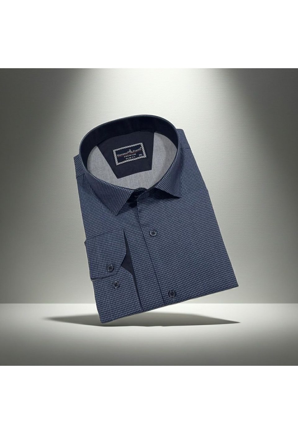5111 BT CR KOT 006 Büyük Beden Slim Fit Uzun Kol Desenli Erkek Gömlek 4GMK315111006 - Giovanni Fratelli