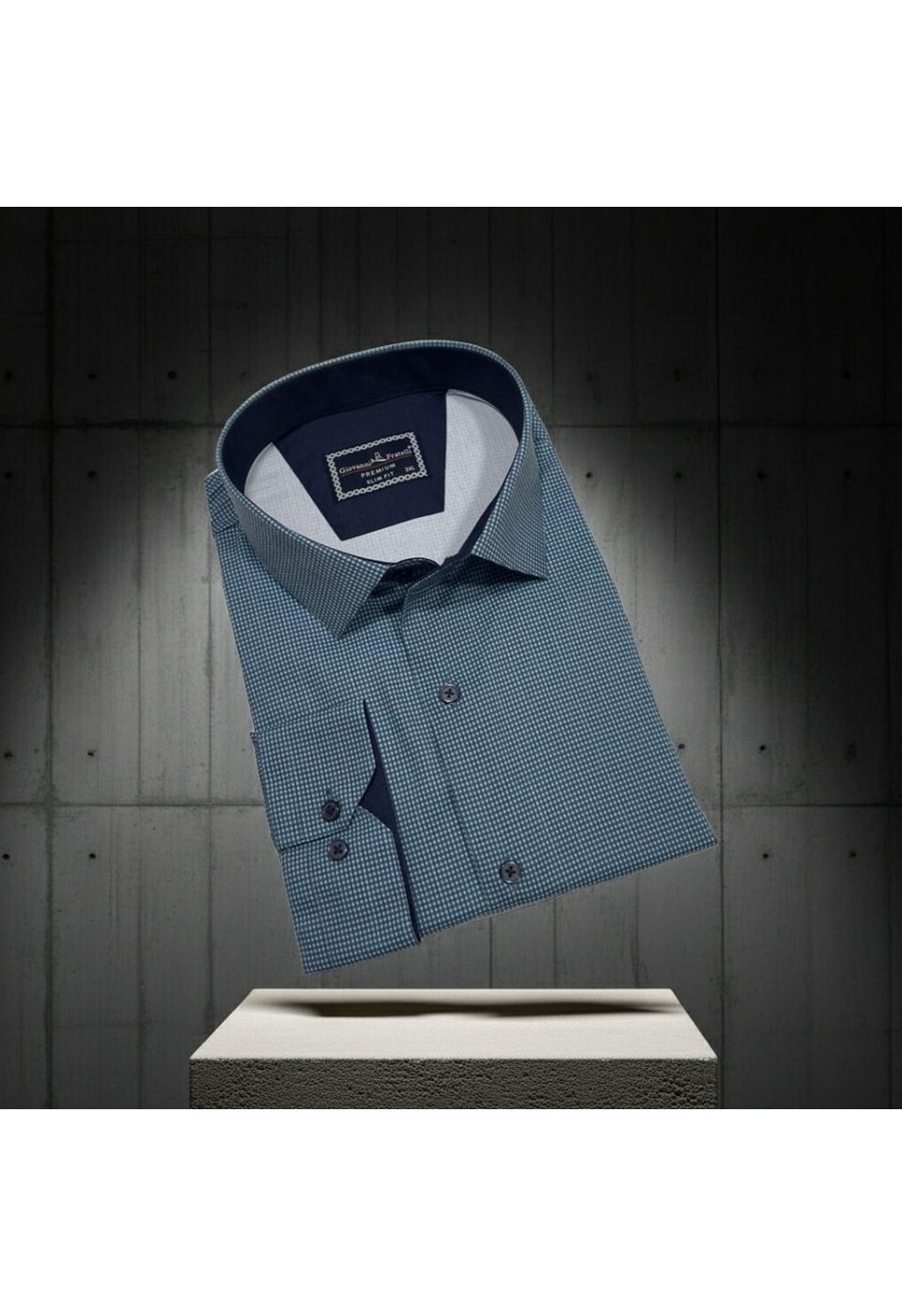 5111 BT CR KOT 008 Büyük Beden Slim Fit Uzun Kol Desenli Erkek Gömlek 4GMK315111008 - Giovanni Fratelli
