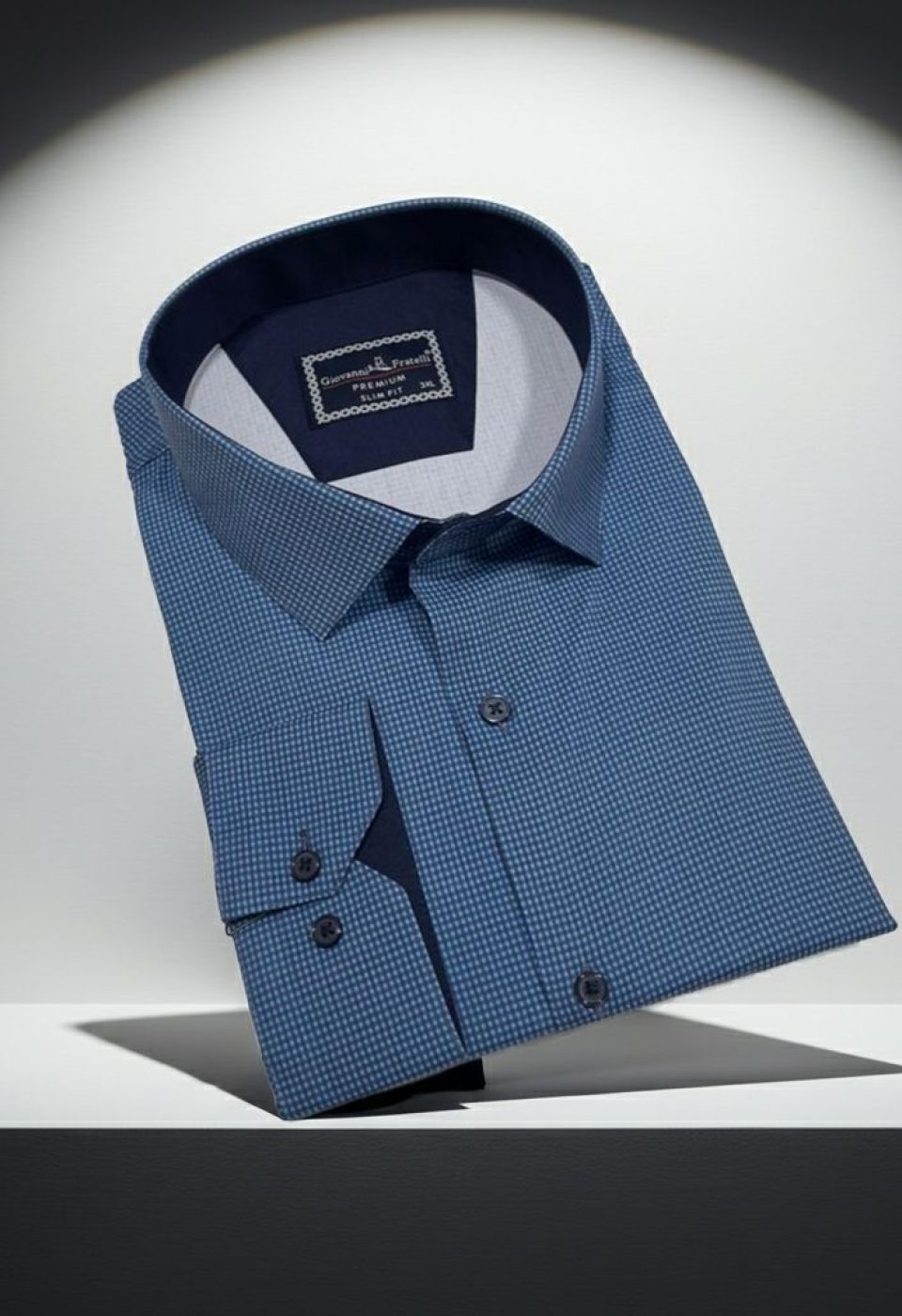 5111 BT CR KOT 009 Büyük Beden Slim Fit Uzun Kol Desenli Erkek Gömlek 4GMK315111009 - Giovanni Fratelli