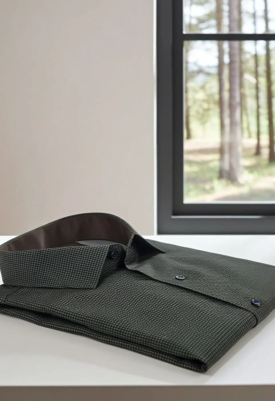 Büyük Beden Slim Fit Uzun Kol Desenli Erkek Gömlek 4GMK315111010