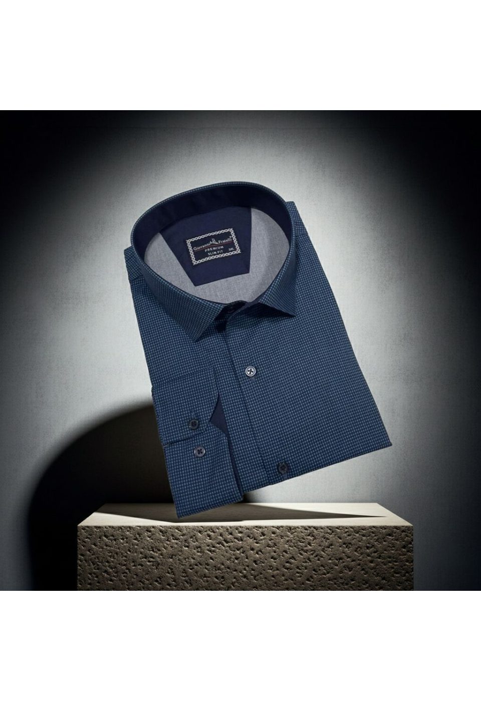 5111 BT CR KOT 011 Büyük Beden Slim Fit Uzun Kol Desenli Erkek Gömlek 4GMK315111011 - Giovanni Fratelli