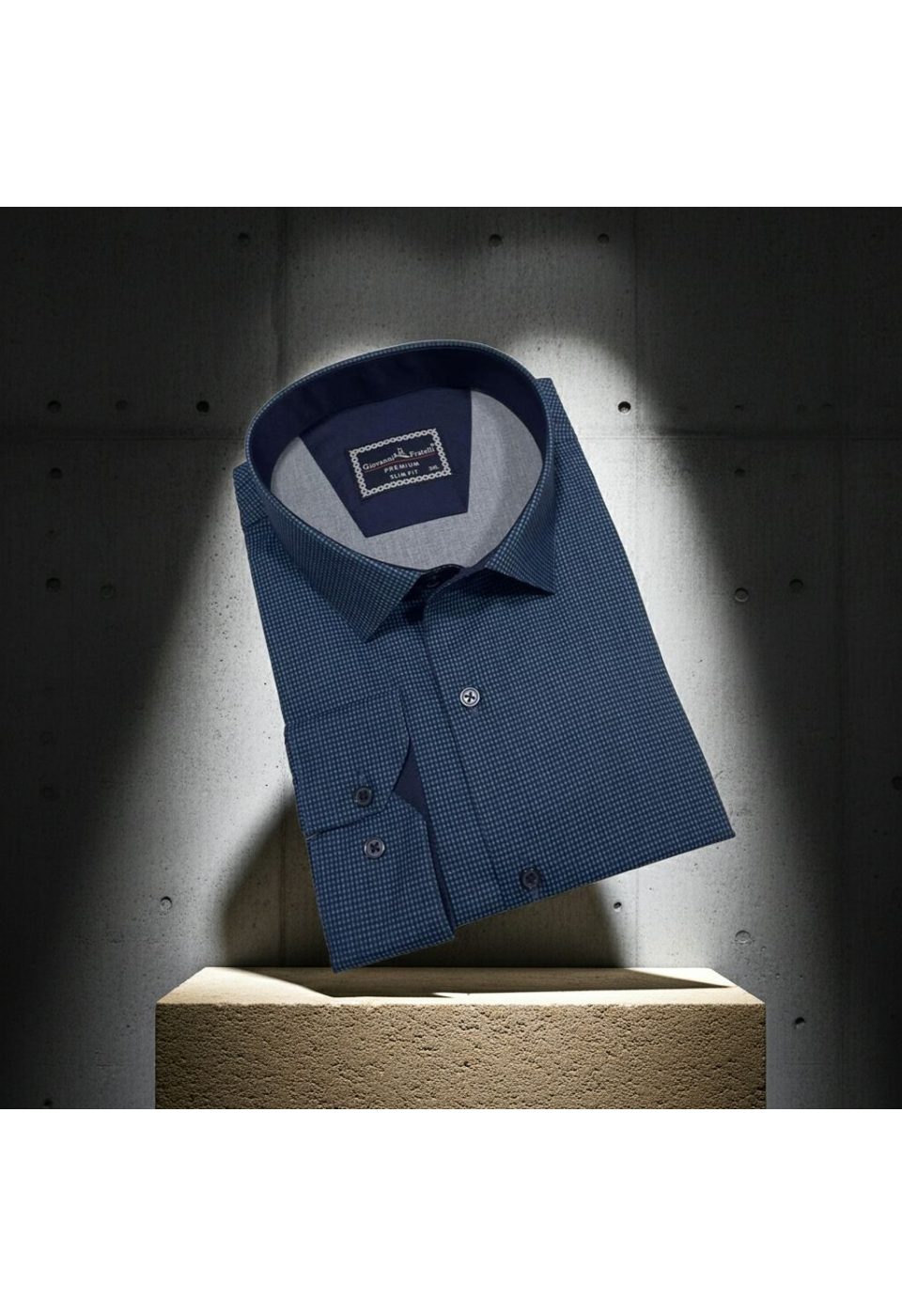 5111 BT CR KOT 011 Büyük Beden Slim Fit Uzun Kol Desenli Erkek Gömlek 4GMK315111011 - Giovanni Fratelli