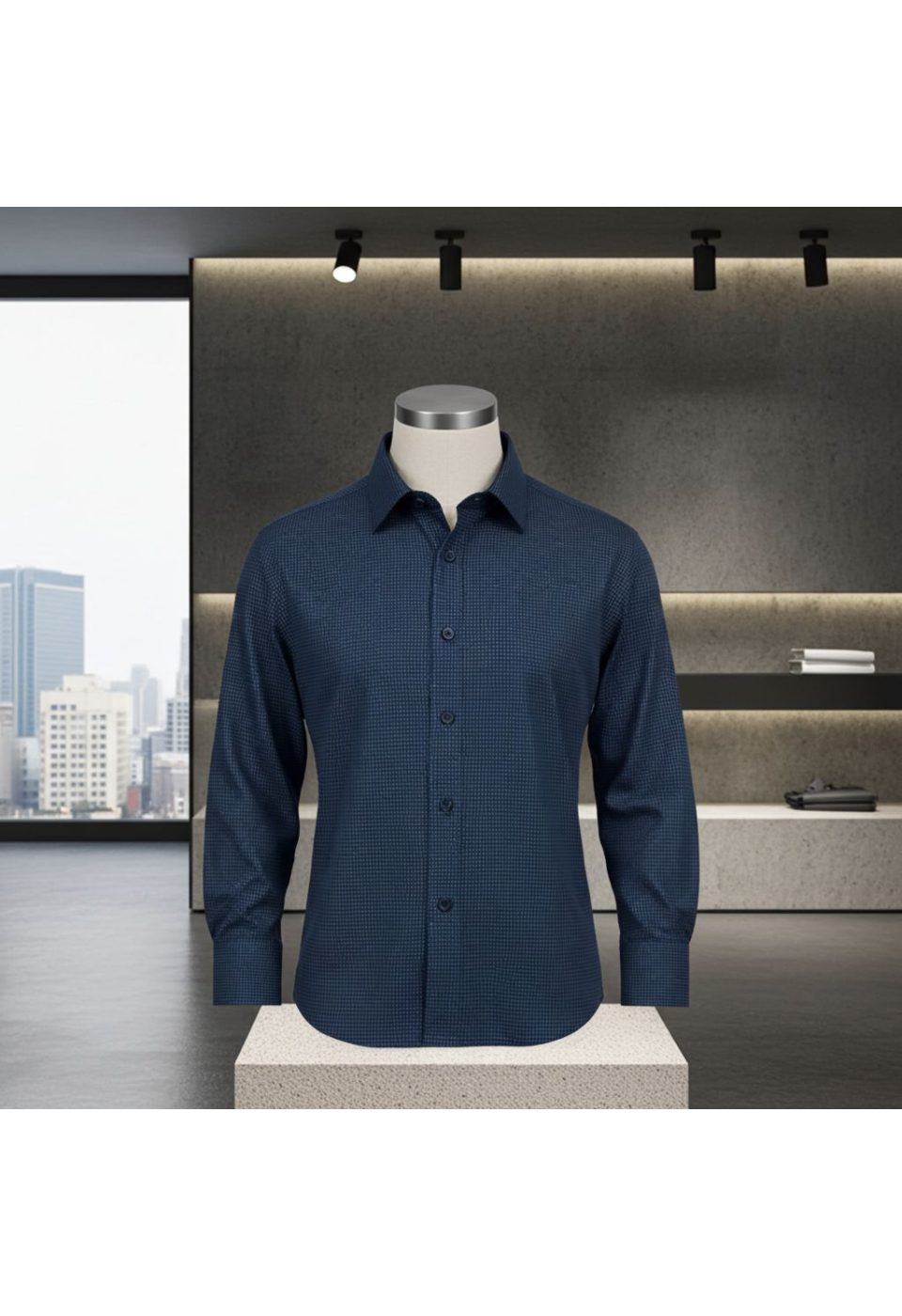 5111 BT CR KOT 011 Büyük Beden Slim Fit Uzun Kol Desenli Erkek Gömlek 4GMK315111011 - Giovanni Fratelli