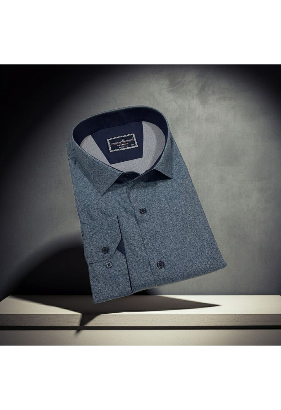 5112 BT CR KOT 001 Büyük Beden Slim Fit Uzun Kol Desenli Erkek Gömlek 4GMK315112001 - Giovanni Fratelli