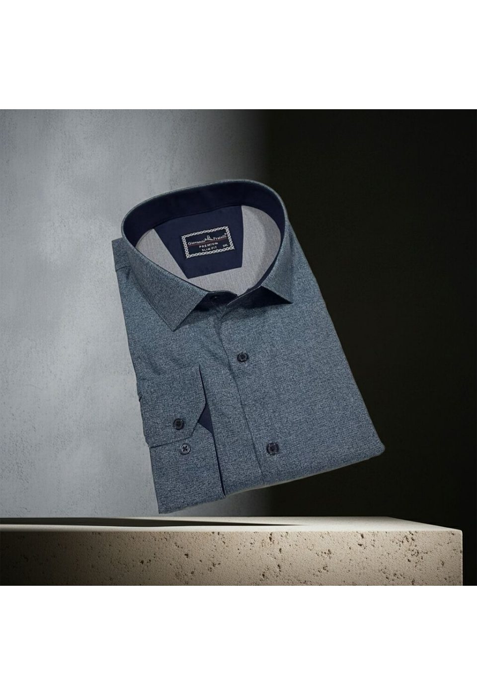5112 BT CR KOT 001 Büyük Beden Slim Fit Uzun Kol Desenli Erkek Gömlek 4GMK315112001 - Giovanni Fratelli