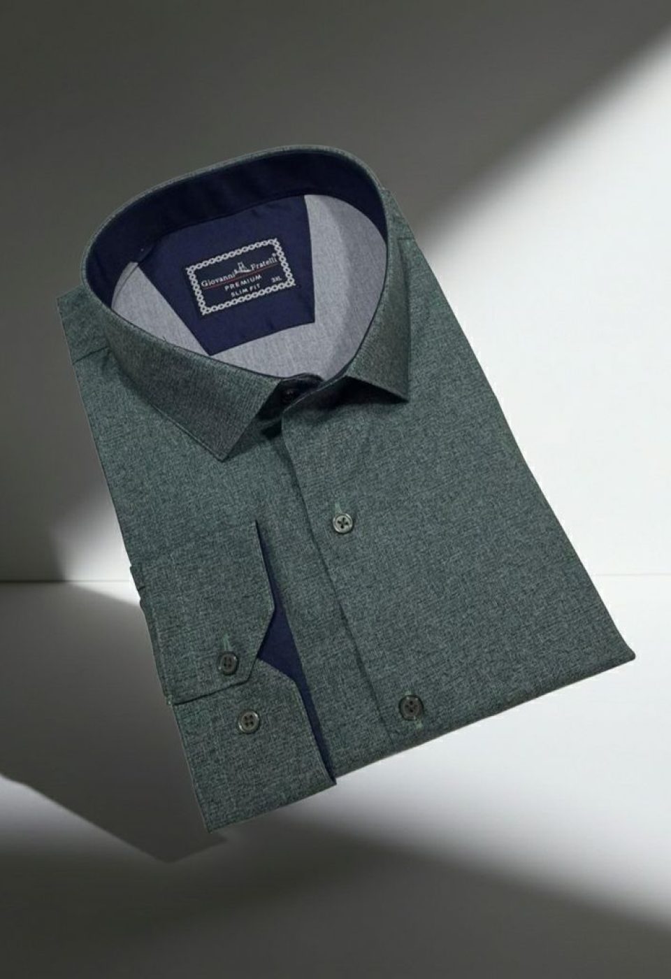 Büyük Beden Slim Fit Uzun Kol Desenli Erkek Gömlek 4GMK315112002